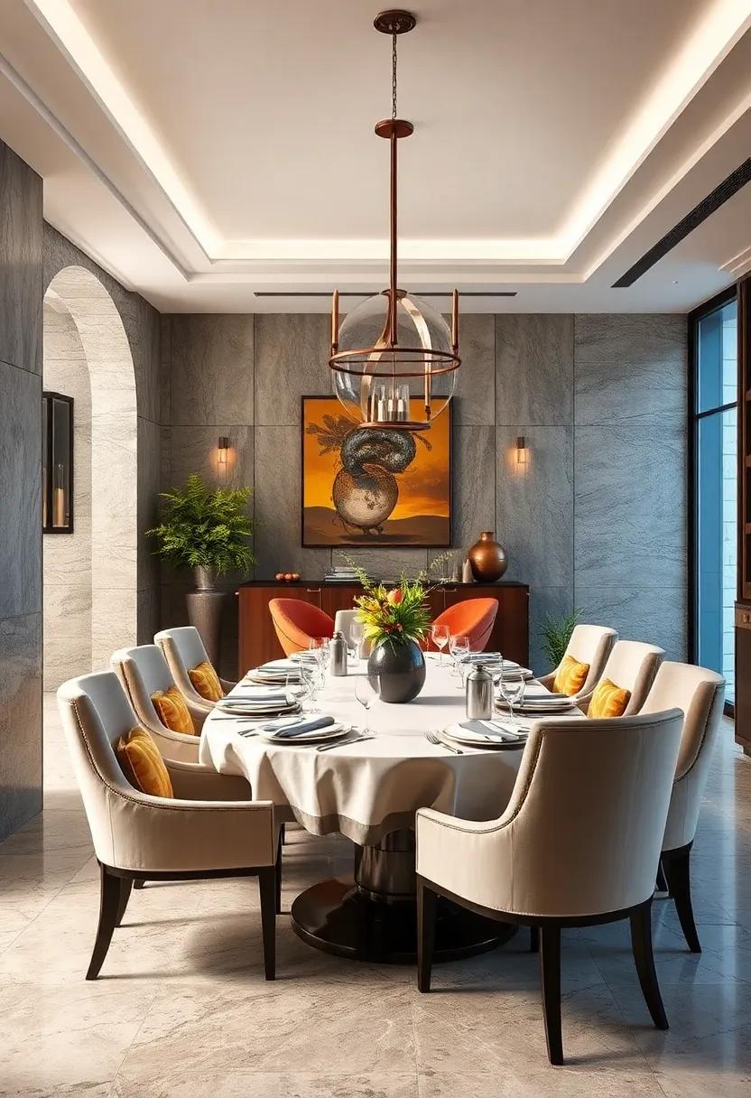 layered ‍textures: Explore⁤ the beauty of combining luxurious fabrics such as velvet, silk, and leather for⁤ upholstered dining chairs and table linens