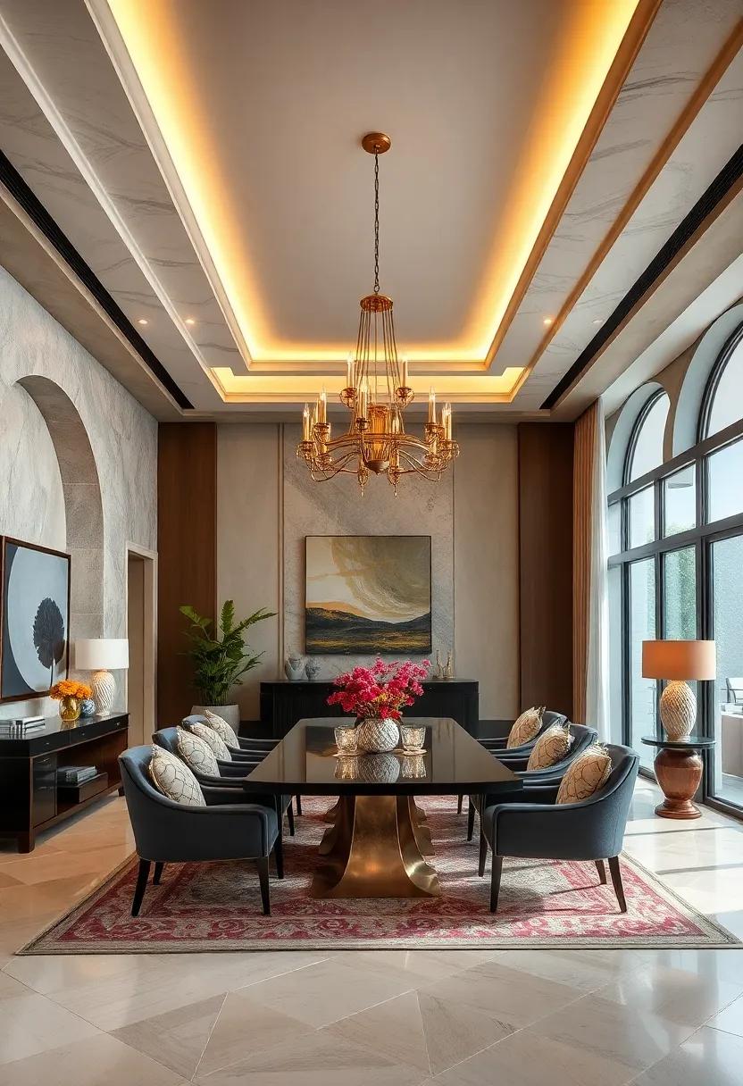 Gorgeous ​Ceiling⁢ Treatments:‌ Experiment with painted ceilings, decorative beams, or elaborate⁤ moldings‍ that ⁢draw the‌ eye ‍upwards