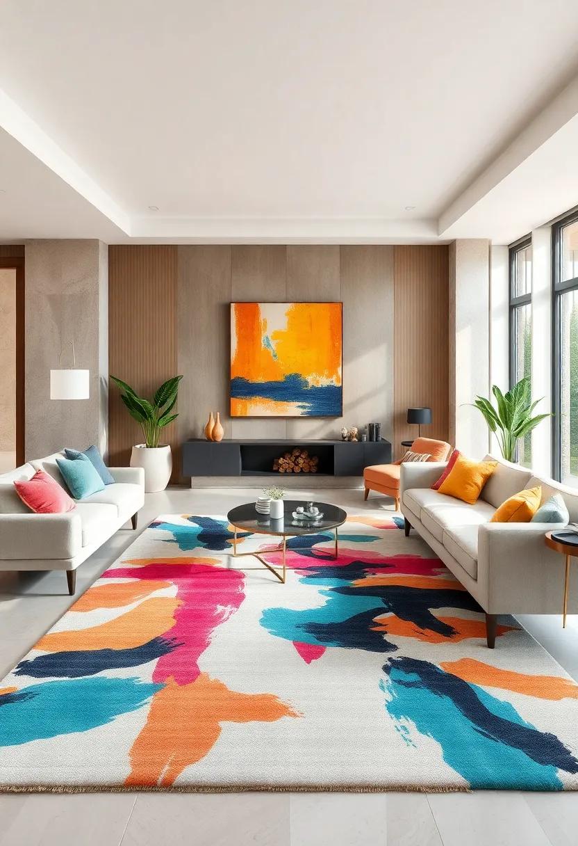 Artistic Expression: ‌A ‍statement rug filled with‍ artistic brushstrokes and​ vibrant hues, perfect for the art-enthusiast looking to incorporate ⁤their​ passion into their home décor