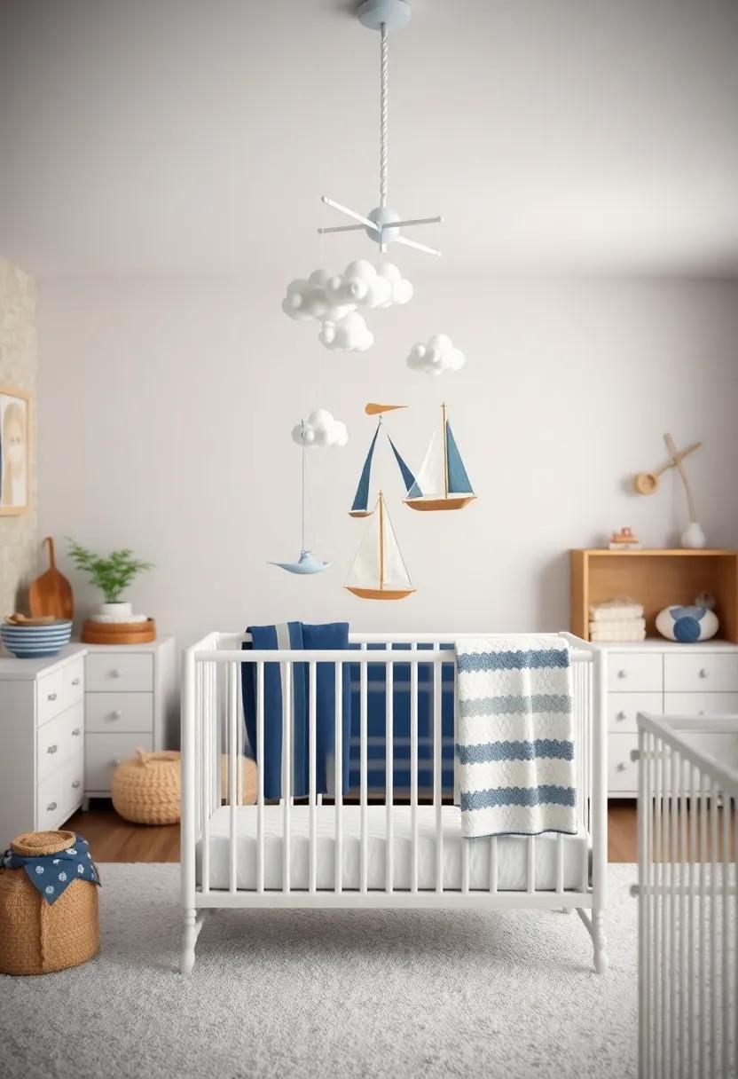 Nautical Crib Mobile - Look for a‍ creative ⁣crib mobile that features ‌clouds, sea birds, and sailing‍ boats to ⁤inspire dreams of nautical ⁤adventures