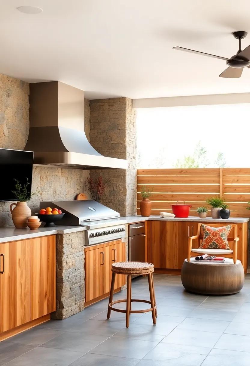 Ponderosa Pine - ‌With its⁣ appealing golden hue, Ponderosa⁤ pine adds ⁤warmth to ‌any outdoor kitchen while providing strength and durability