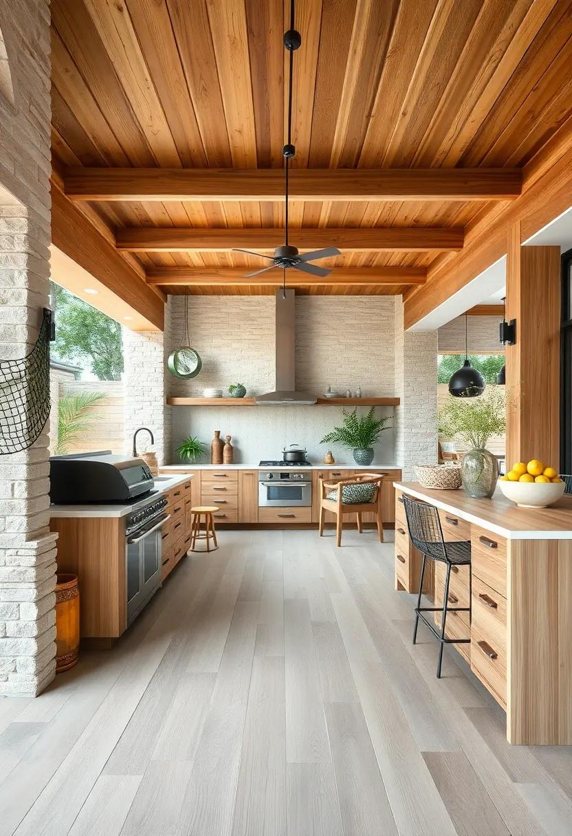 White Oak⁤ - A strong and ⁢water-resistant wood, white oak is ideal for structural elements‍ like countertops ‍and ⁢tables in outdoor settings