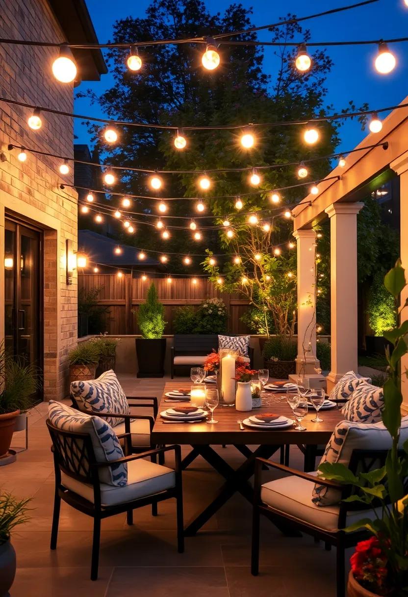 Moonlit Meals: Position string lights on⁣ trees to mimic ⁢the phases of the moon,illuminating ⁣your yard and inviting a ​celestial dining experience