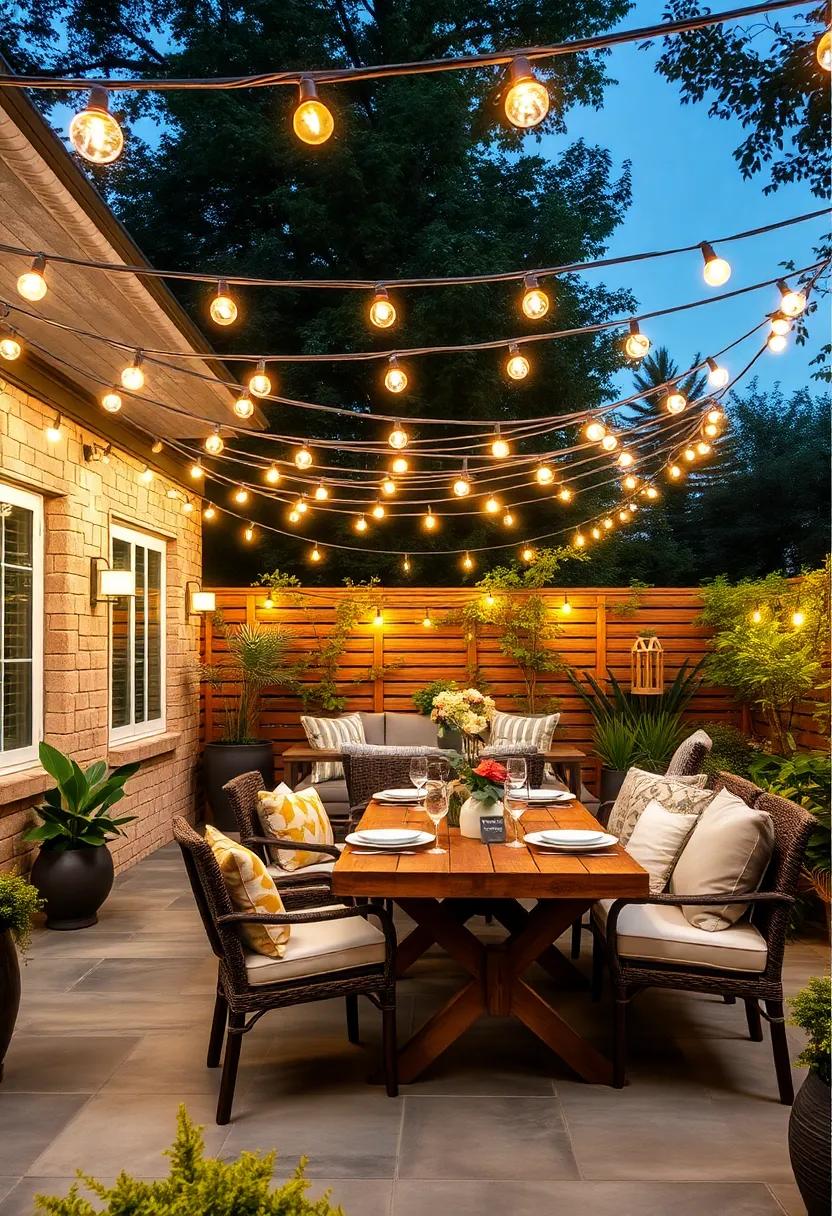 Elegant Draping: ‍Drape long strands of string lights across your dining table to⁤ create a sparkling centerpiece that dazzles your guests