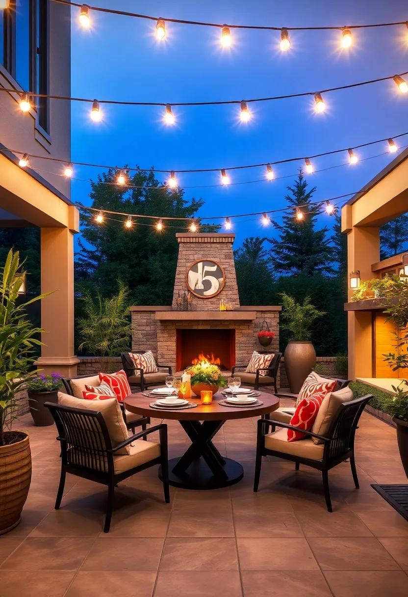 Outdoor Fireplace Integration: ‌Install string lights around an outdoor‍ fireplace⁤ to enhance the warmth and comfort it provides during ‌evening meals