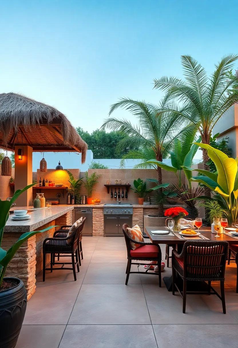 Dive into a tropical oasis with a thatched-roof bar, vibrant decor, and comfortable seating⁤ where you ‌can savor fresh ​cocktails and⁤ barbecued delicacies