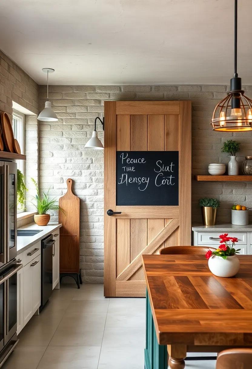 Barn‌ Door ⁤chalkboard:​ Install a small chalkboard made from reclaimed wood to jot⁤ down grocery lists or meal ideas, merging practicality with rustic aesthetics