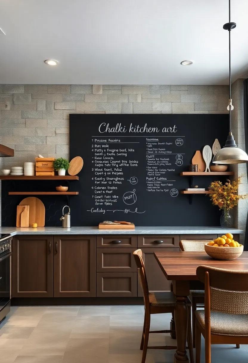 Chalkboard‍ Paint Recipe⁤ Wall: Dedicate a wall to ​chalkboard​ paint where you⁢ can easily‍ write down recipes⁢ and ⁤erase them as you go, keeping your kitchen dynamic