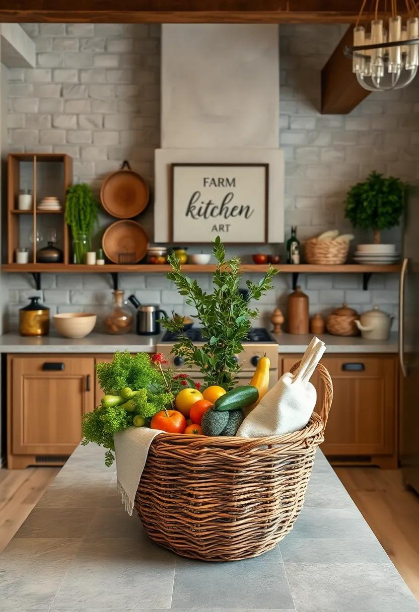 Farm Fresh Baskets: Use small woven baskets to hold fresh produce or bread, integrating⁢ rustic textures and keeping⁢ your culinary essentials handy