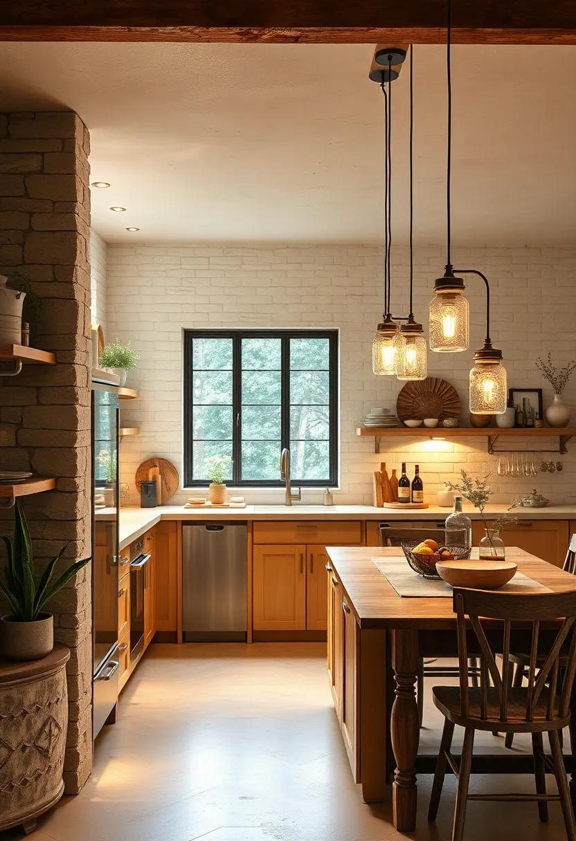 Mason⁤ Jar Light Fixtures: Fill mason ‌jars with‌ fairy lights or create a pendant light fixture‌ that brightens your kitchen while showcasing a rustic ⁣vibe