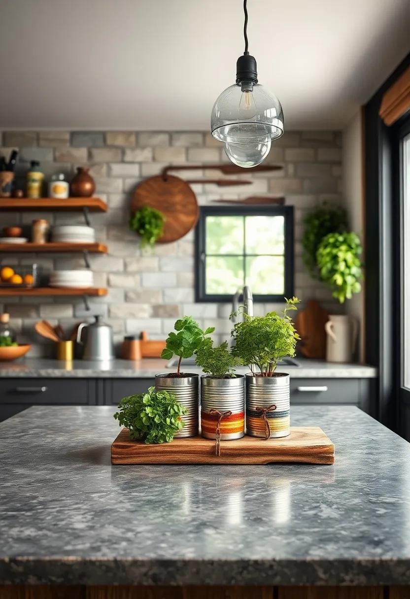 Repurposed Tin Can⁣ Herb Holders: Transform old tin cans‍ into charming plant holders for your kitchen⁤ herbs, adding greenery⁣ and functionality to your space