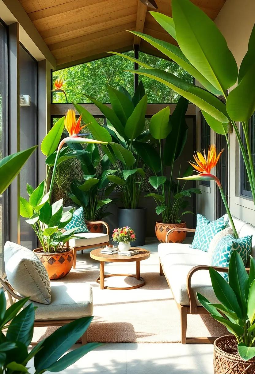 Bird of Paradise - With its stunning, fan-shaped leaves and vibrant orange and blue flowers, the Bird of Paradise is a true tropical showstopper that thrives in bright light