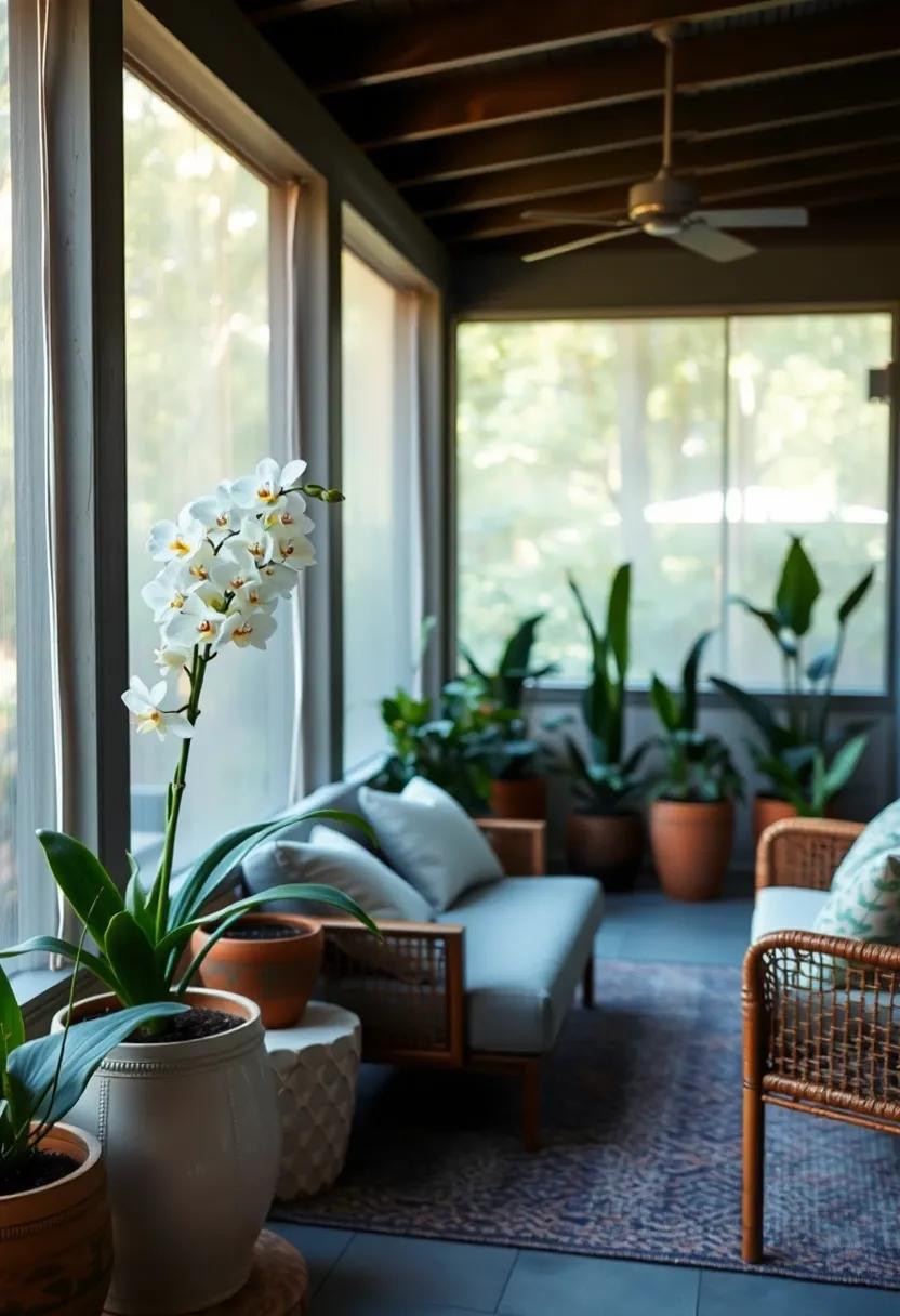 Burmese Ghost Orchid - Known for its ethereal beauty, this rare plant adds a mystical touch with its delicate blooms and enchanting fragrance