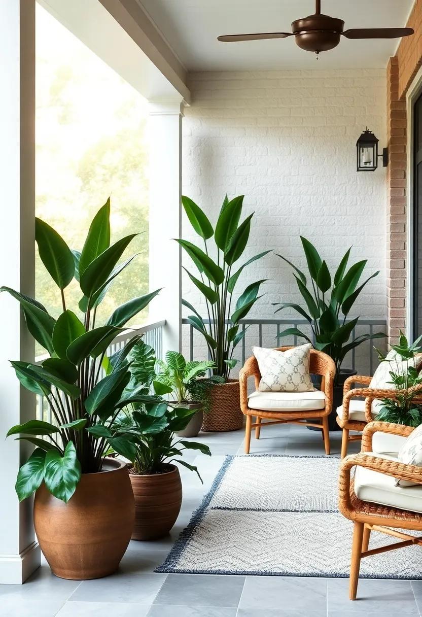ZZ plant - With its glossy, dark green leaves, the ZZ plant is incredibly forgiving and thrives in low light, perfect for those less sunny spots on your porch