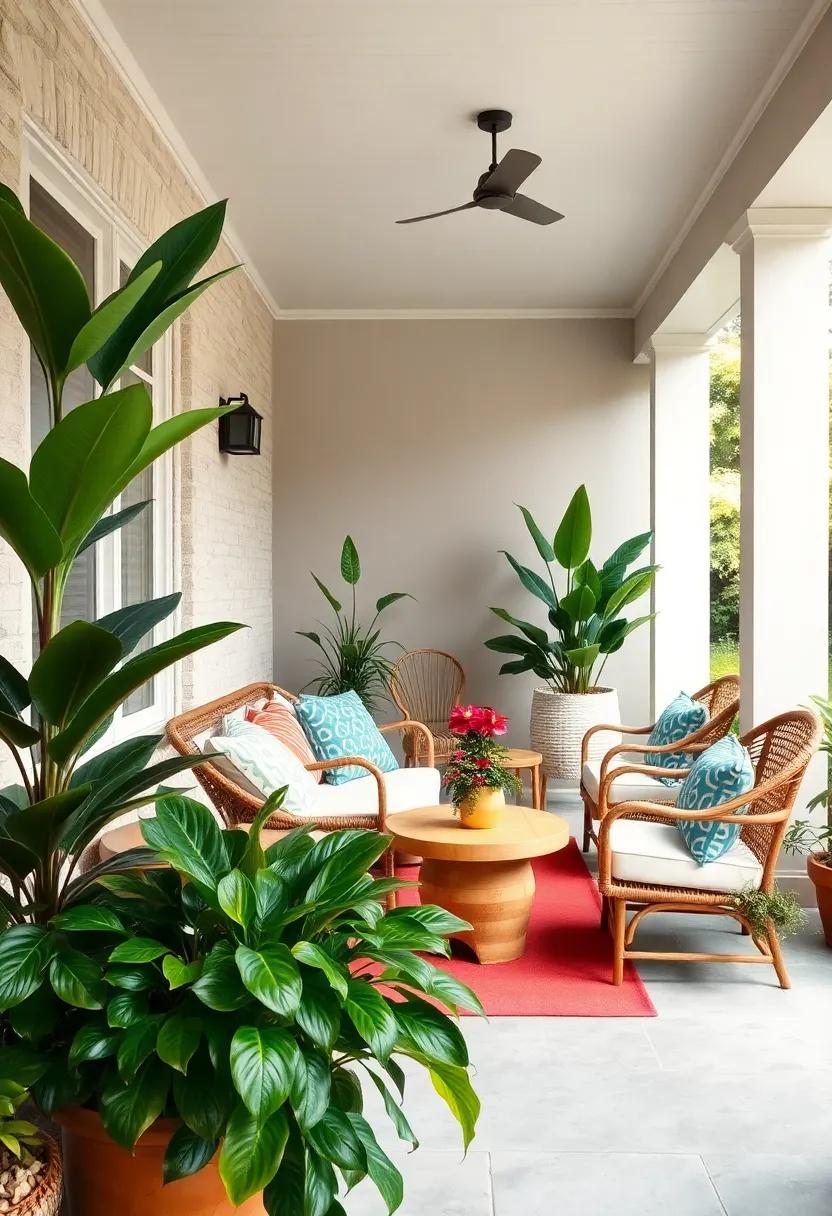 Coffee Plant - For both its lush foliage and potential for producing coffee beans, this unique plant adds both beauty and utility to your porch