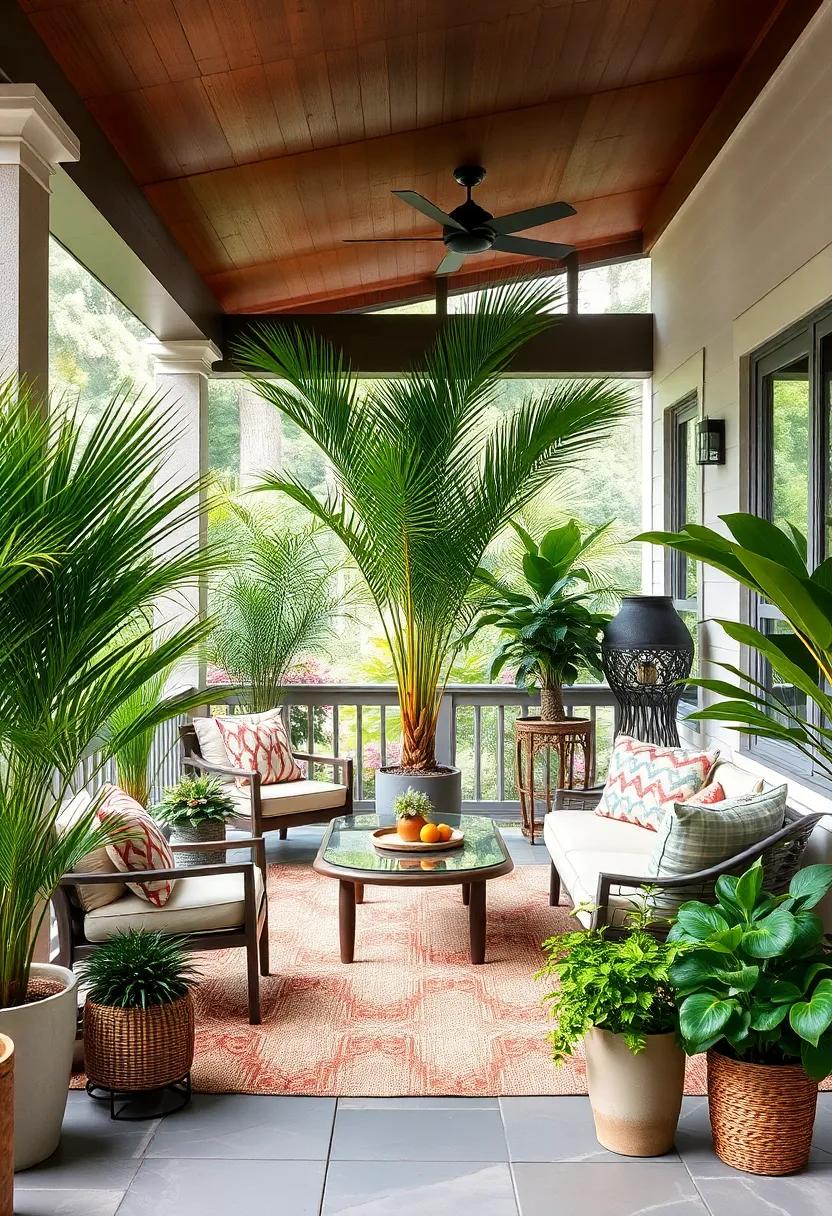 Sago Palm - While technically a cycad, the Sago Palm’s tufted leaves and sculptural form bring a distinctly tropical aesthetic to any porch