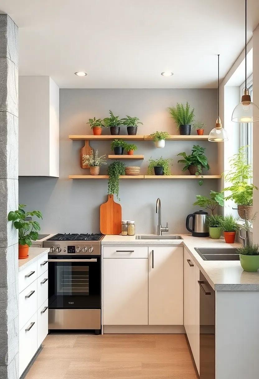 Create a Vertical Garden: Use wall-mounted planters to‌ grow herbs and small vegetables, adding freshness ⁢and color to your kitchen without ‌taking⁤ up counter ⁤space