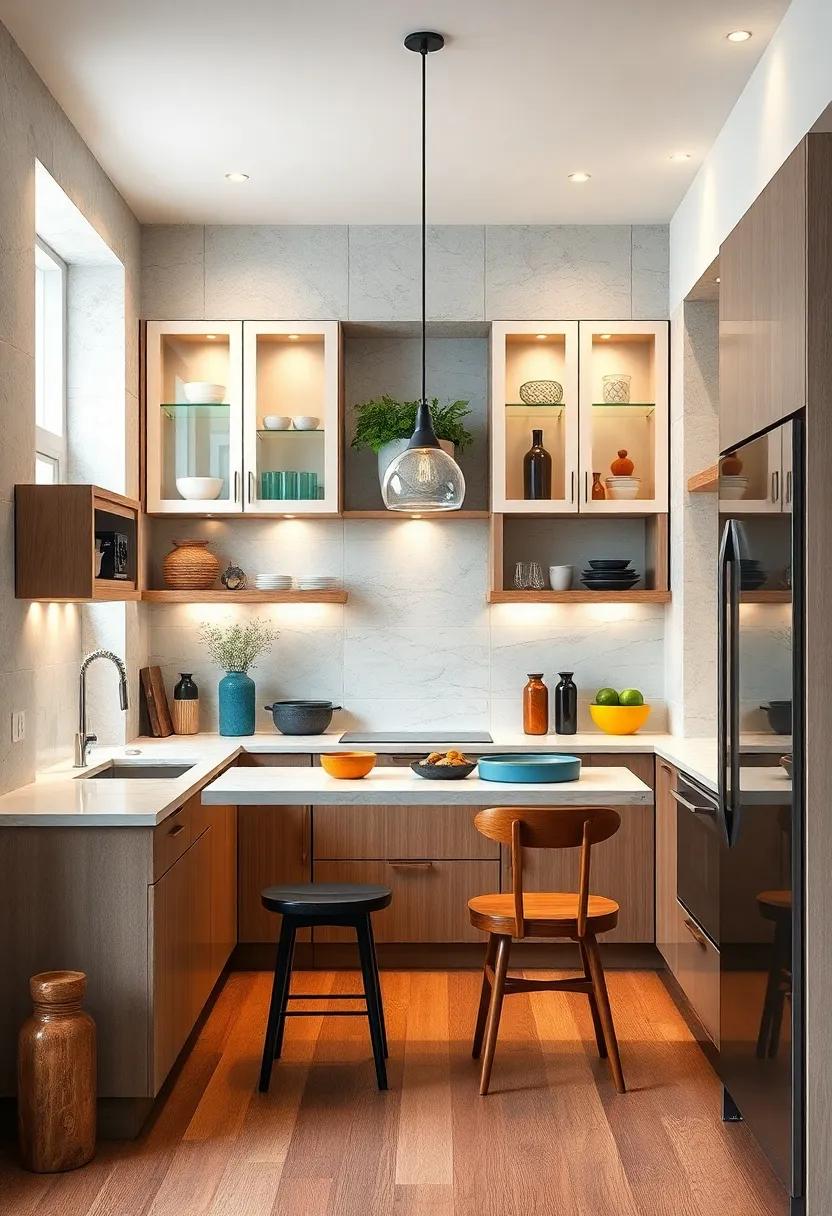 Implement Glass Cabinet Doors: Use glass-front⁤ cabinets‍ to provide ​a sense​ of openness, allowing your kitchen items to be displayed without overcrowding visual‍ impressions