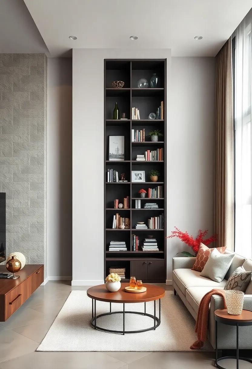 Vertical Bookcase: ​Draw the eye upward with a tall, narrow bookcase that maximizes vertical ‌space, creating an organized display of books and ⁤decor