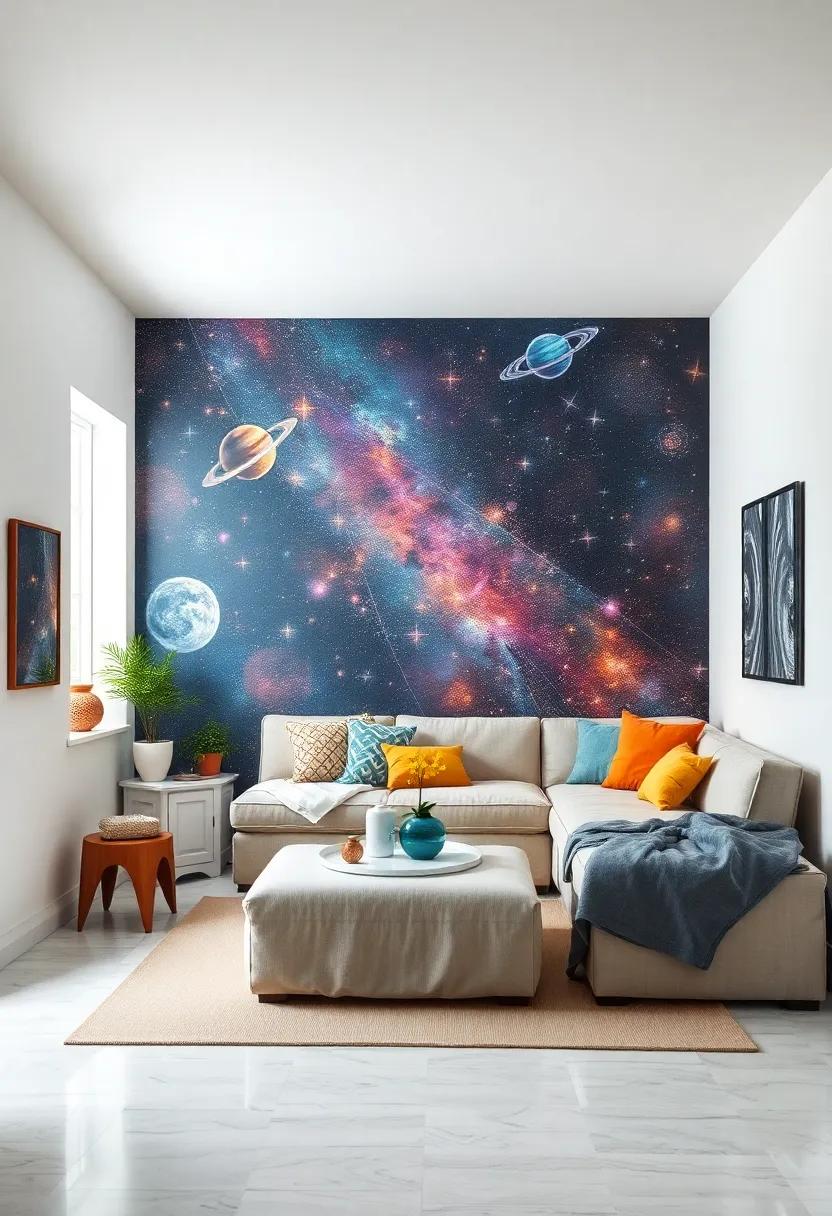 Galactic Dreams: ⁢Capture the ​wonders of the ⁢universe with a cosmic mural⁣ featuring stars, planets, and galaxies to ignite your creativity and inspire ‍your ⁣imagination