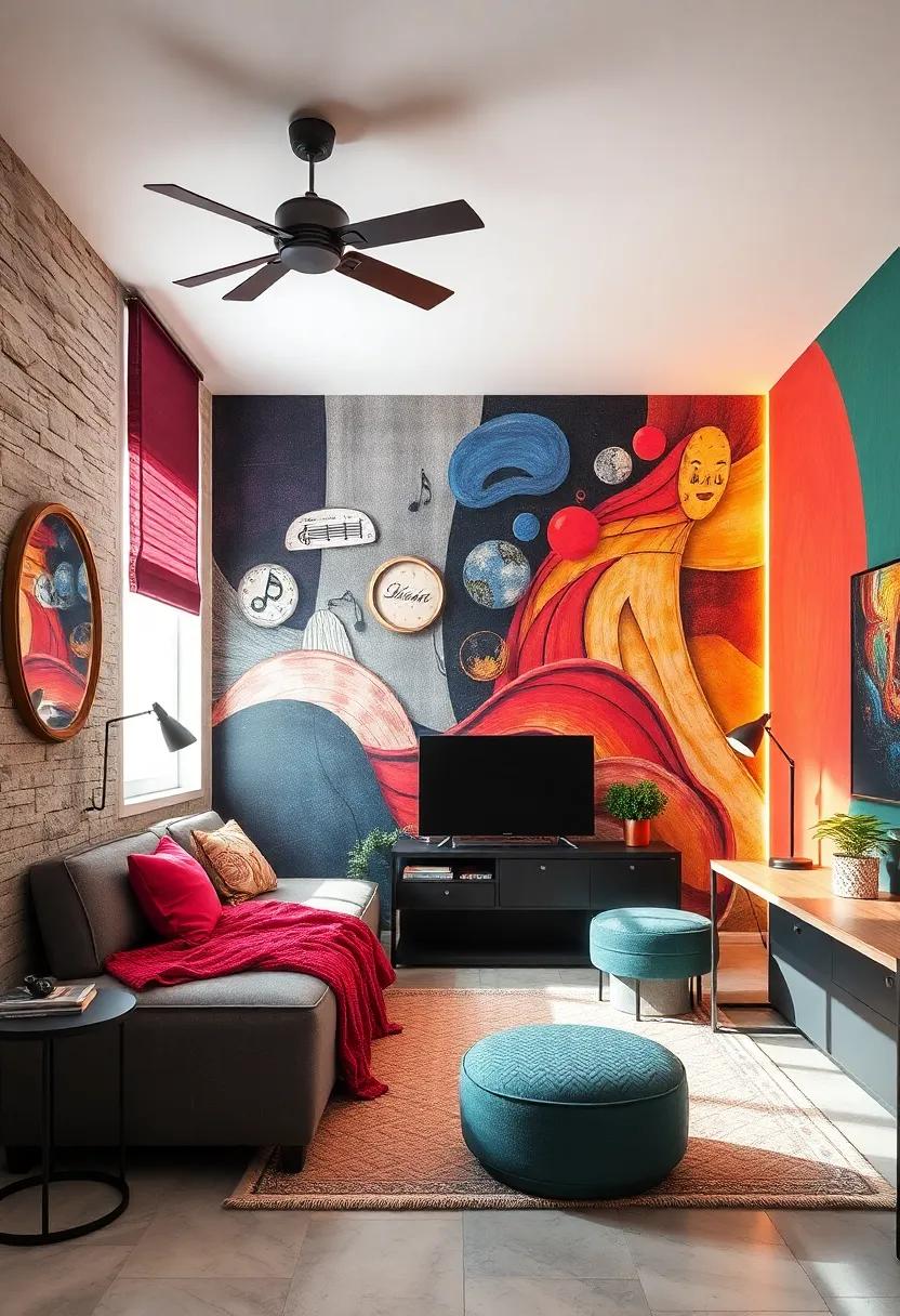 Music in Motion: Design a mural inspired by your favorite ⁣bands or musical elements, like notes‍ and ‌instruments, ⁤allowing your⁣ love for music to resonate throughout your space