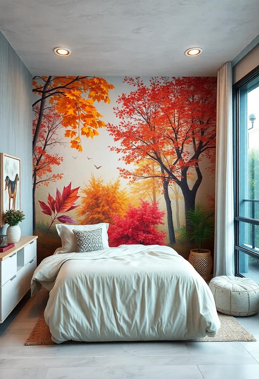 Nature’s palette: Incorporate a ​seasonal mural that changes throughout the‌ year, reflecting⁤ the beauty and colors​ of nature, from​ fall leaves to spring blooms