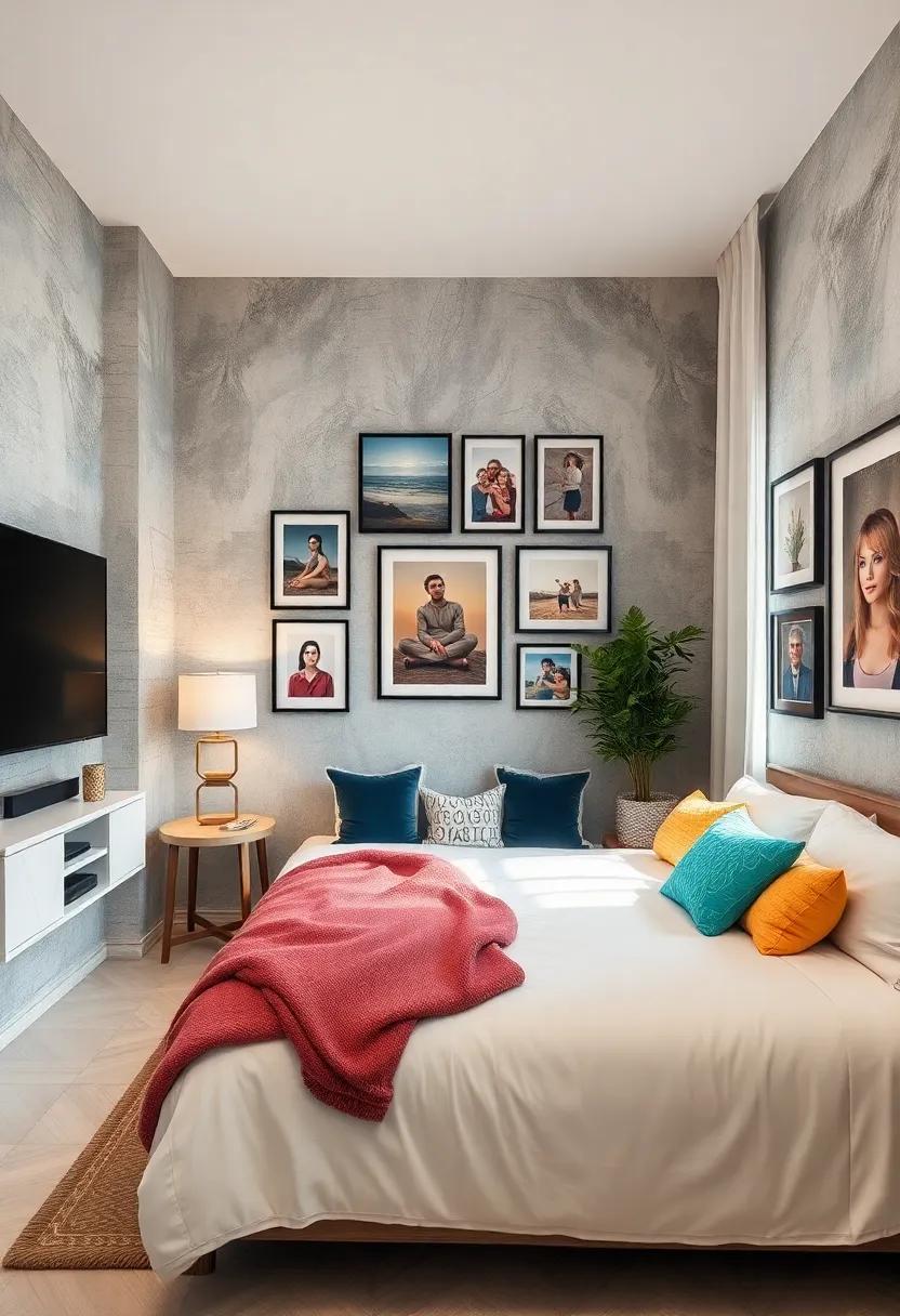 Personal​ Gallery: Create a mural that features framed images ⁣of your favorite​ artworks​ or personal photographs, allowing your room to become a showcase of ⁣cherished memories
