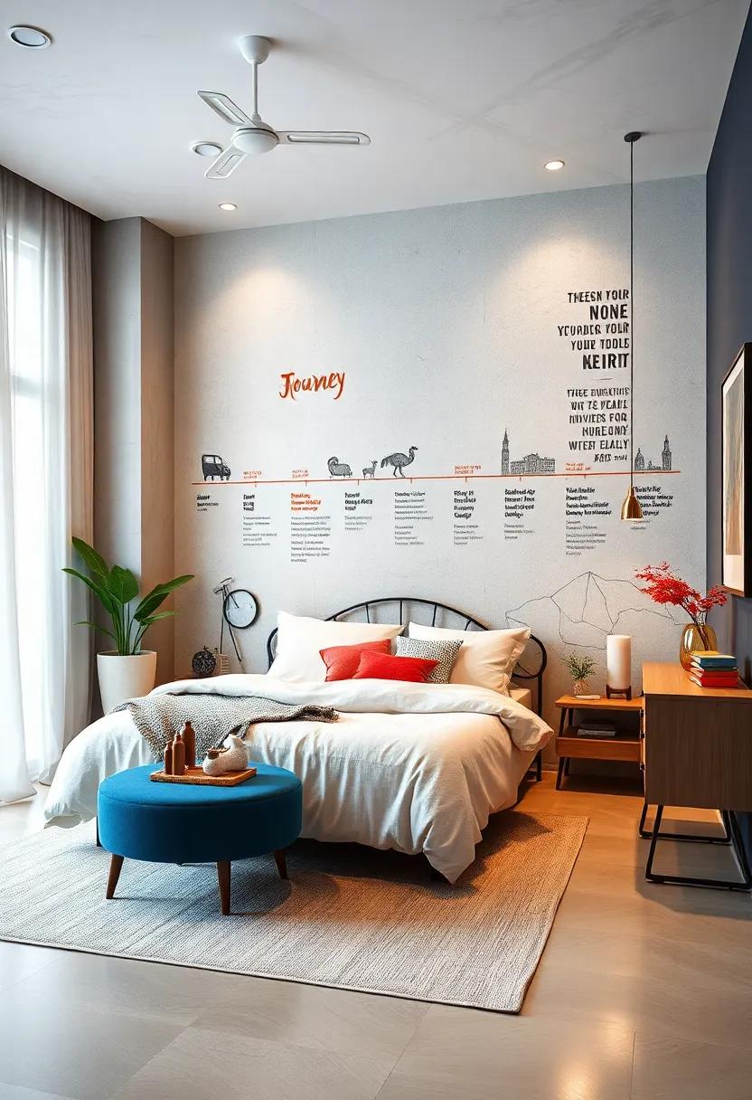 Record Your Journey: Create a mural that features​ a life timeline or ‌inspirational quotes that resonate with you, reminding you of your goals and achievements daily