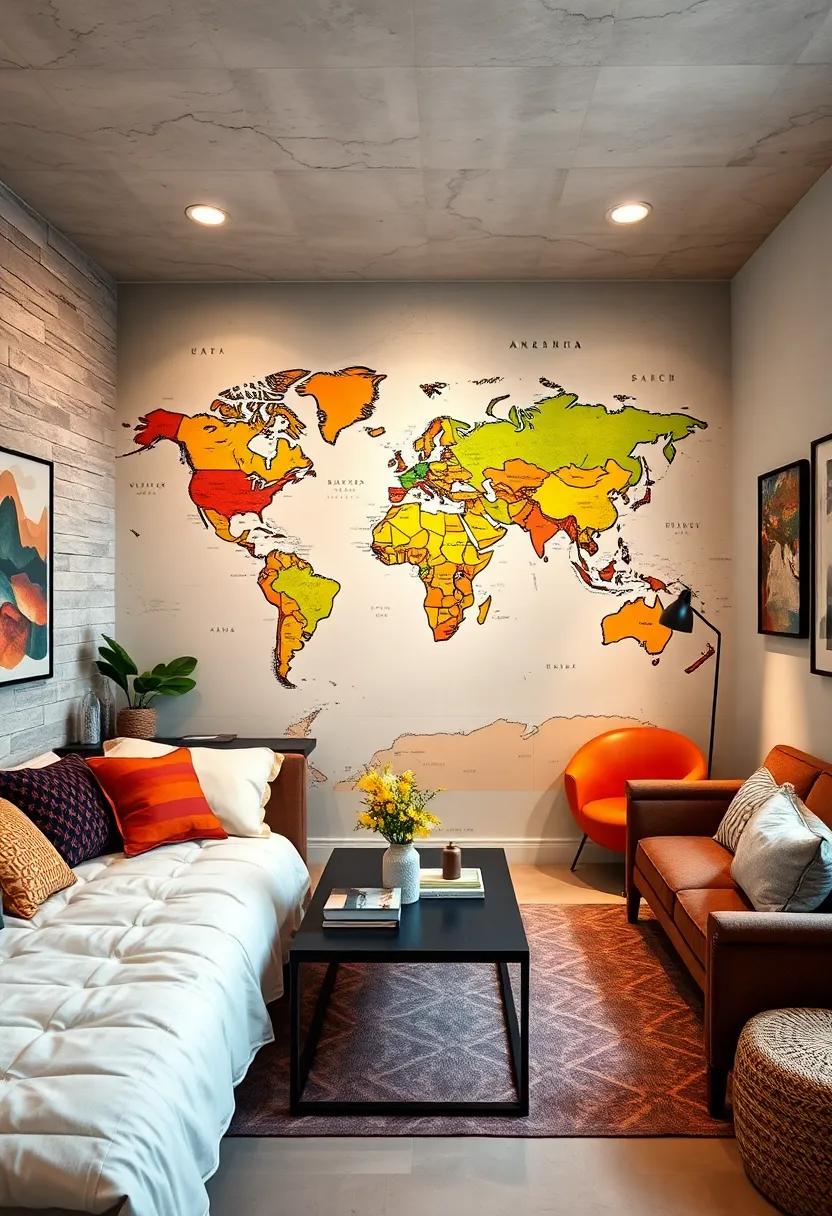 Travel the World: Use a‍ world map mural ‌to ⁢inspire your wanderlust, reminding you of places‌ you dream to visit while also serving as a⁤ unique ‍conversation starter