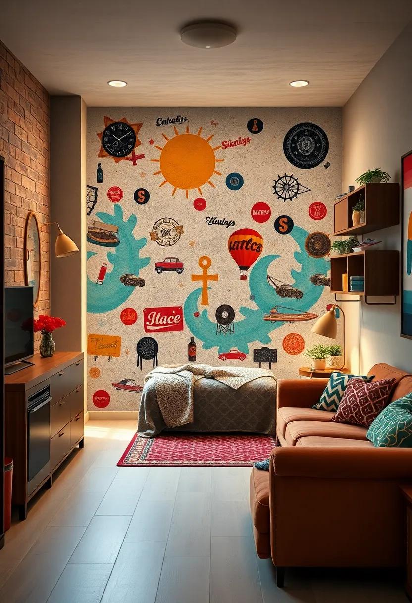 Vintage‍ Vibes:‍ Bring nostalgia to your ⁣space with a classic ​vintage mural showcasing retro patterns​ or iconic pop culture elements that reflect⁣ your unique style