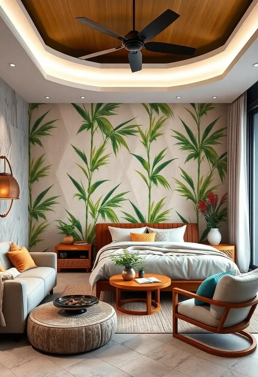 Bamboo Accents: Opt for ‍wallpaper that ‌showcases⁤ bamboo⁣ patterns, adding an eco-friendly‌ touch ⁣that inspires⁣ tranquility and harmony