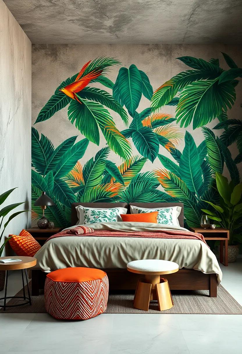 Geometric Jungle: Combine modern aesthetics ⁤with tropical themes through⁣ geometric shapes⁤ filled⁤ with exotic patterns and‍ colors ⁤for a contemporary twist