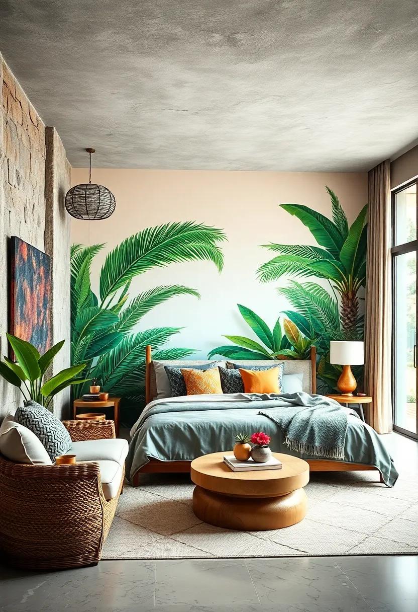 Nature-Inspired Murals: Finish ⁣off your tropical ​retreat with ⁢a large nature-inspired mural, inviting the great outdoors inside ⁣and creating a‍ sanctuary of peace