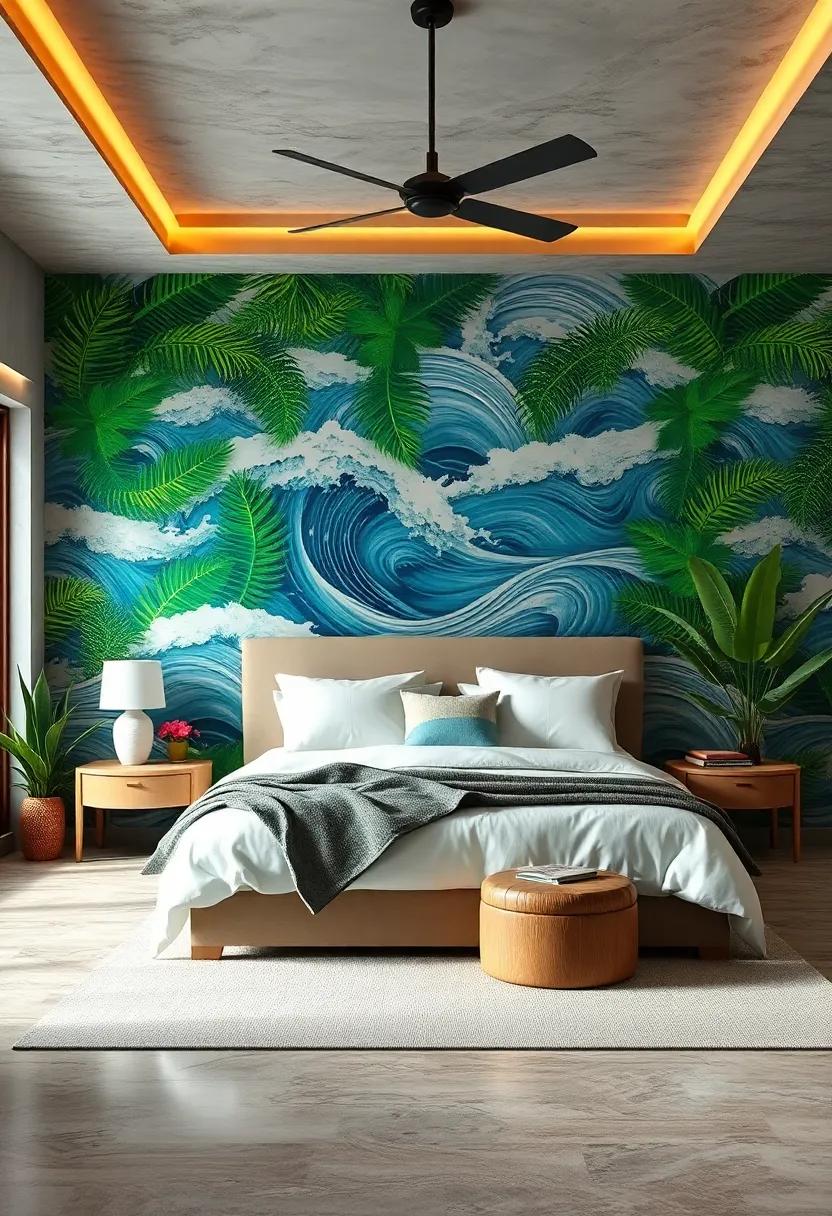 Ocean⁣ Waves: Capture the rhythm⁣ of the sea with ‍artistic representations ‍of rolling ⁤waves, bringing a⁣ calming coastal vibe to ⁣your bedroom