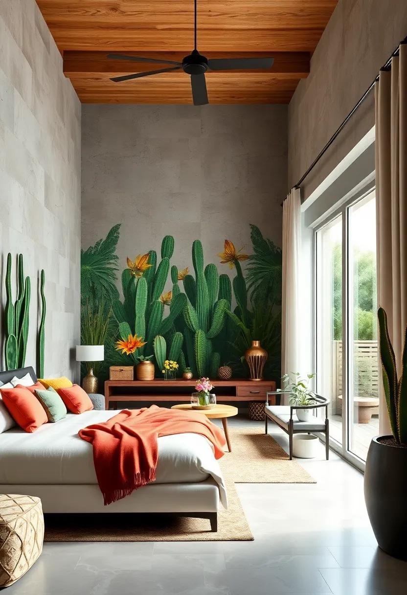 Tropical Cacti: Combine the unexpected with a design featuring tropical cacti,showcasing the beauty ⁤of diverse plant life while adding unique character