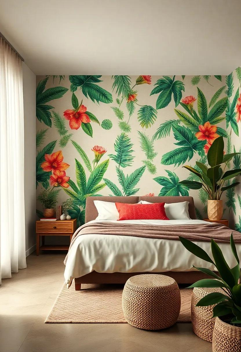 Vintage Tropical: embrace retro⁤ vibes with vintage-inspired wallpaper designs ​featuring classic tropical motifs⁣ for a nostalgic twist
