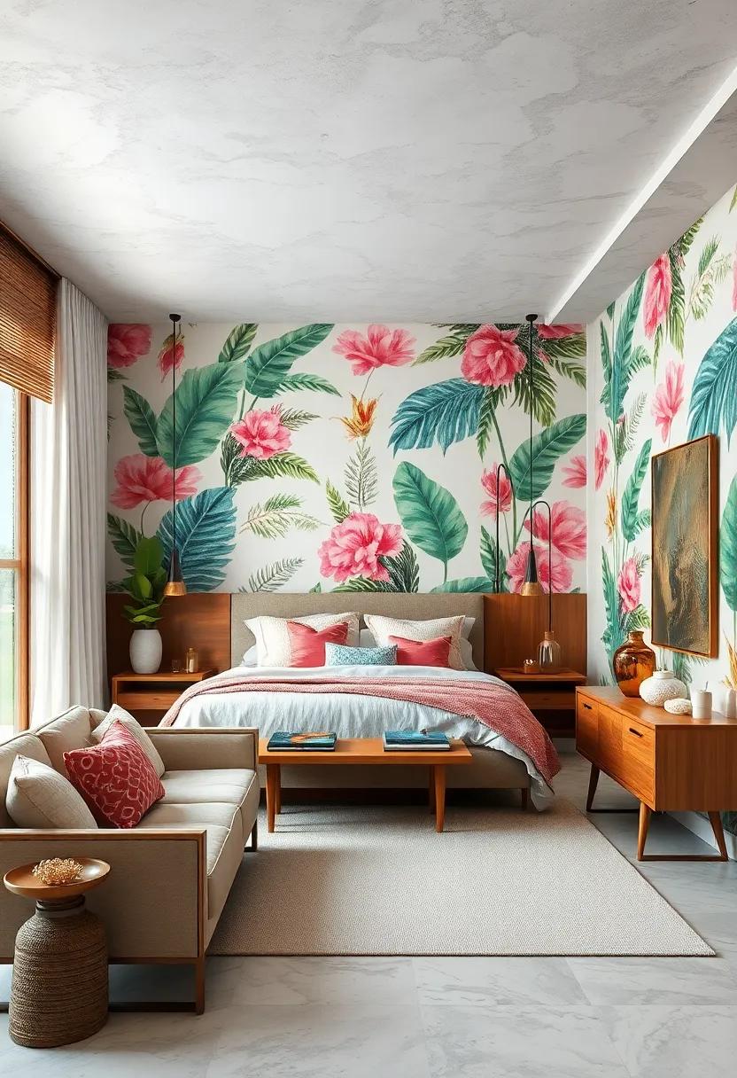 Watercolor Tropics: Add an ​artistic flair with watercolor-style wallpaper that blends tropical elements with​ soft hues,⁤ creating a⁤ dreamy ambiance