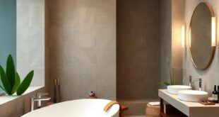 25 Stunning Bathroom Ideas Featuring Tub and Stone Accents for a Spa-Like Retreat