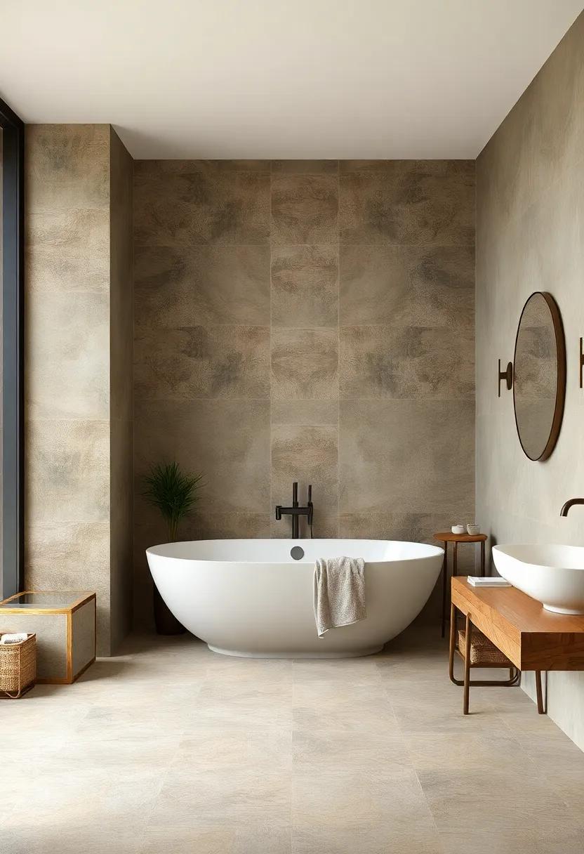 Earthy Color Palette: Use a palette inspired by ‌nature—muted greens and browns—paired with ⁤stone ‌accents ⁤to foster a restful and‍ organic ⁢environment