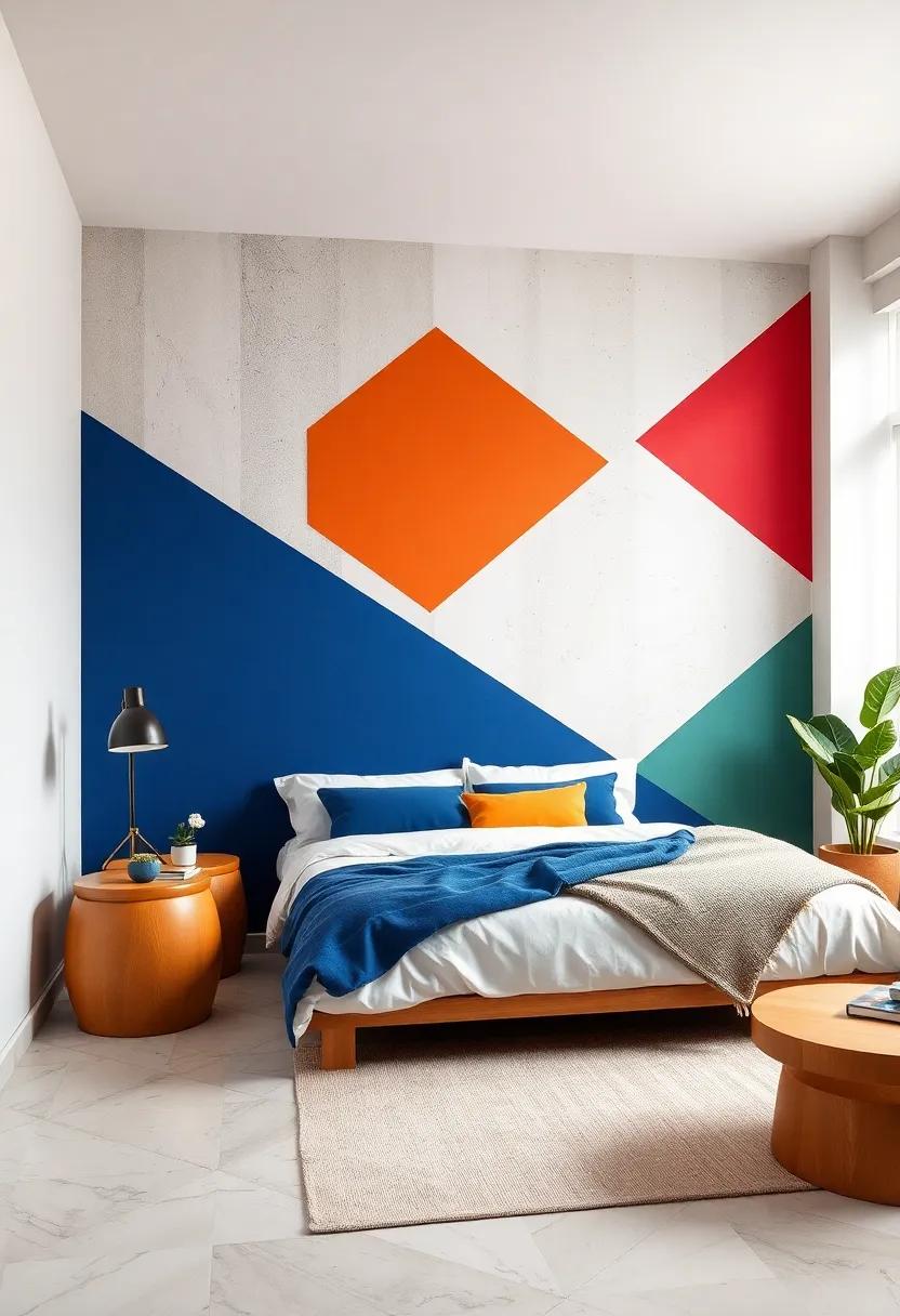 Bold Geometric Patterns: Transform your⁣ walls with striking​ geometric shapes in contrasting colors ‌for a modern touch