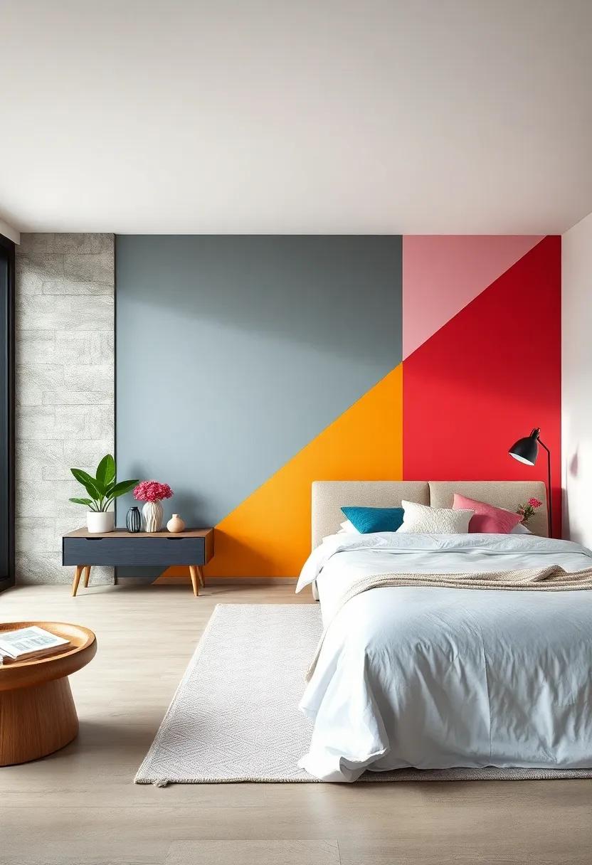Color Block: Split your wall into ‍sections of different bold colors to create a playful and energetic atmosphere