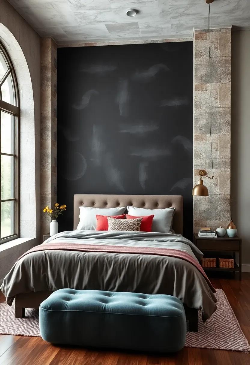 Chalkboard Paint: ⁣Make your accent wall functional by painting it with chalkboard paint and letting creativity thrive