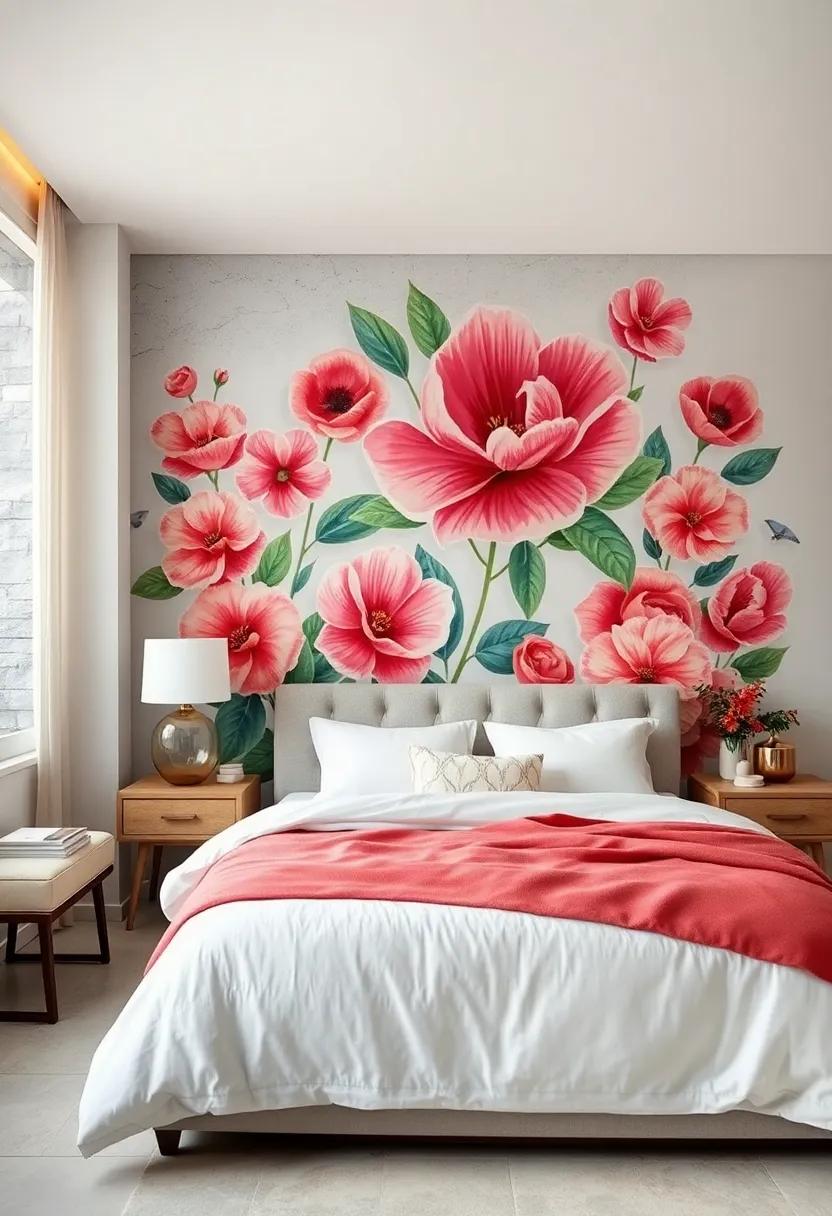 Floral mural: Liven up your room with a hand-painted ⁤or wallpaper floral ⁤mural that invites nature inside