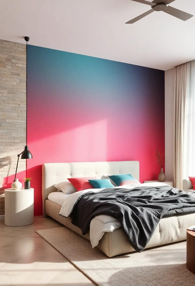 Ombre Effect: Gradually blend colors from‌ light to dark to give your accent wall ‌a unique and ‍dreamy gradient effect