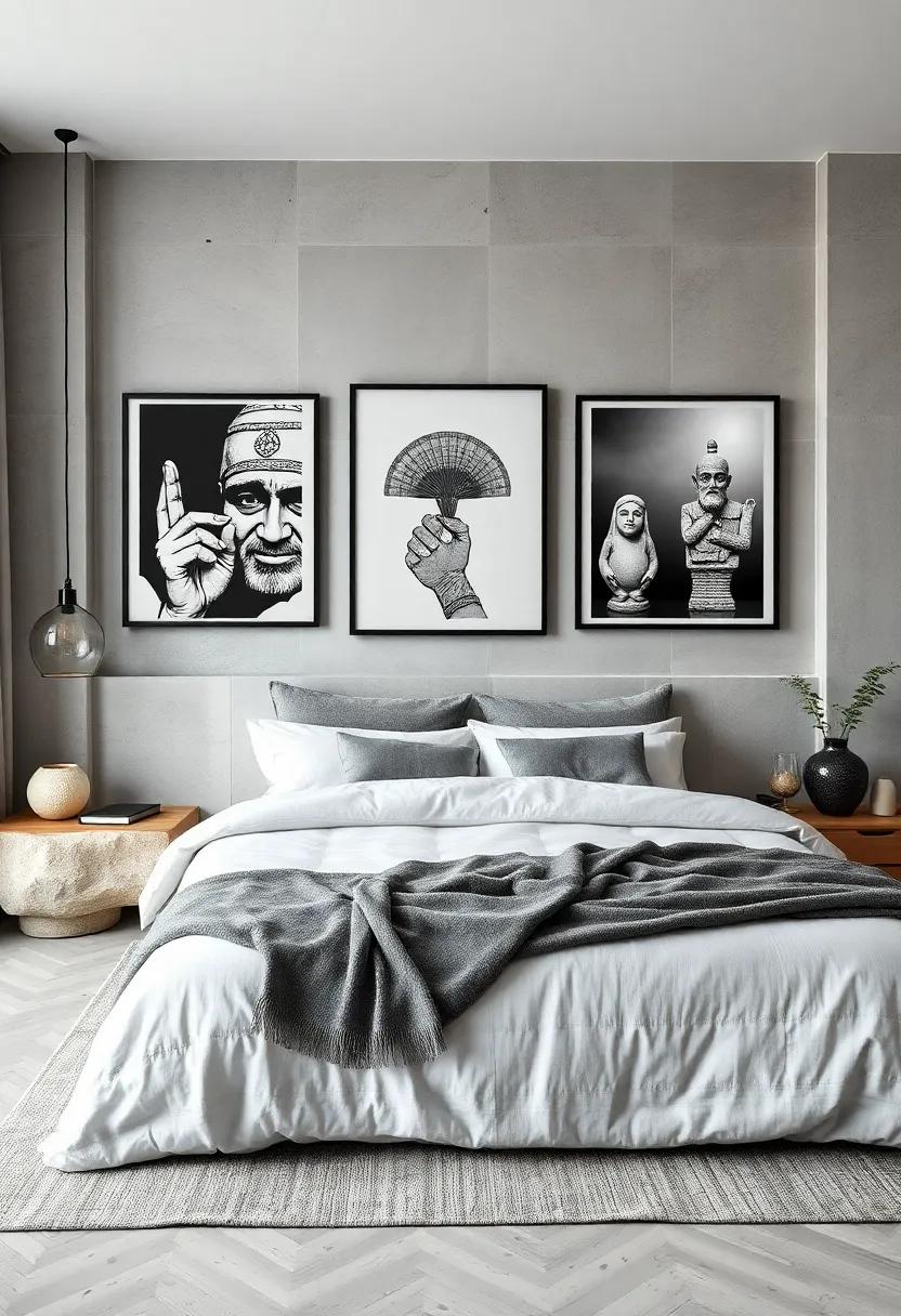 Cultural Artifacts: Display black and white art inspired by ‌different cultures, highlighting your appreciation for diversity and global aesthetics