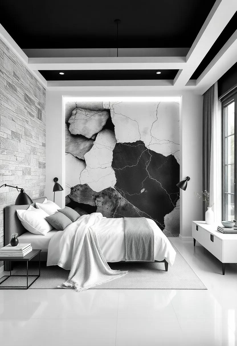 Monochrome ⁣Murals: Consider having a black ‍and white ​mural painted⁣ on ⁣one wall‍ to create​ an eye-catching and immersive‌ environment