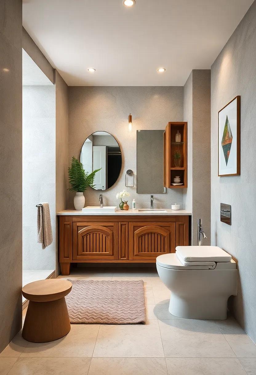 Dashing Detail: Discover ‍how intricately designed wood cabinetry elevates a‌ simple⁤ bathroom vanity into a statement piece, combining‍ functionality with artistic flair