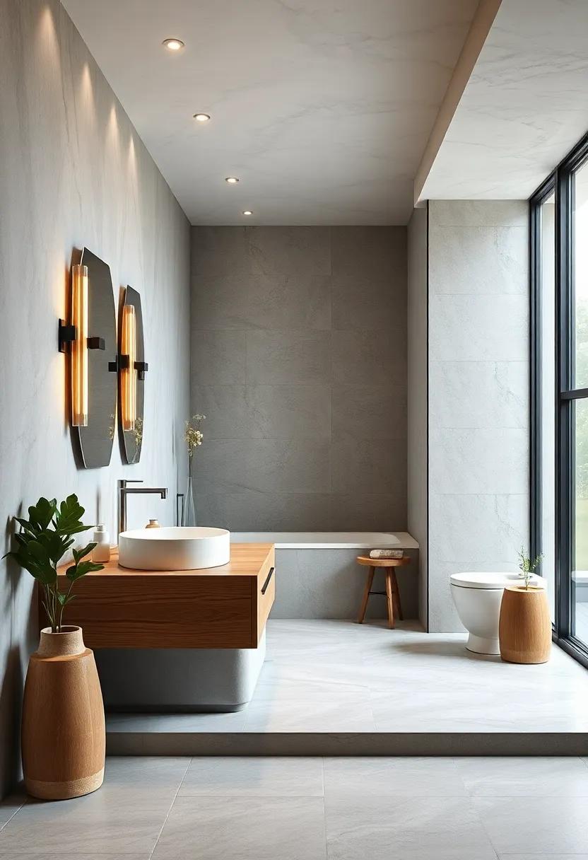 Minimalist⁢ Magic: Discover how clean lines and subtle ‍wooden elements create a ⁤beautifully understated bathroom where ‌simplicity reigns without sacrificing elegance