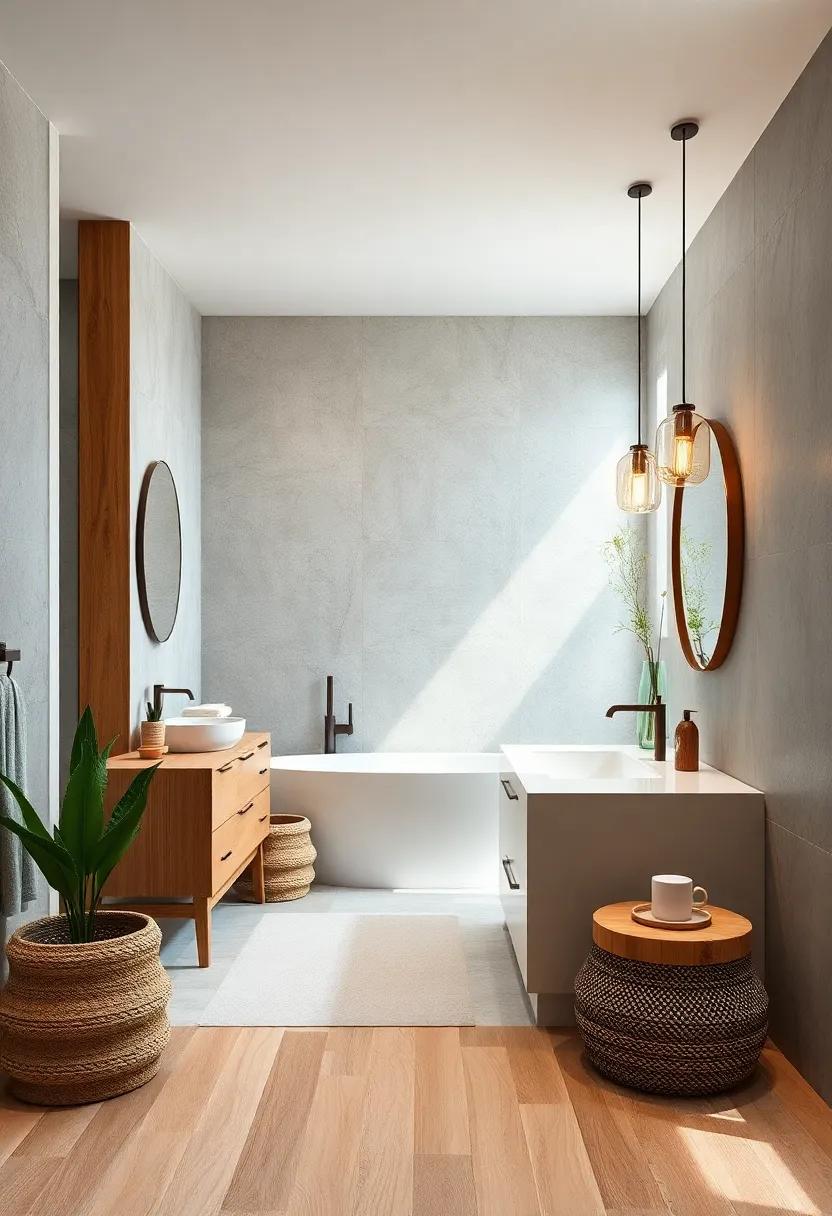 Outdoor Vibes: Bring the outdoors in with​ extensive use of natural⁣ wood finishes that evoke a feeling of nature right within ⁣the bathroom,enhancing relaxation
