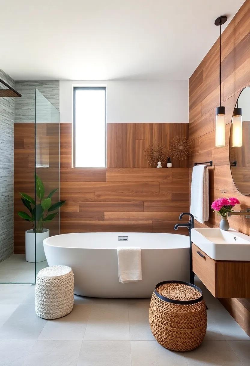 Soothing Serenity: Discover how reclaimed wood paneling transforms a​ minimalist ⁣bathroom into a tranquil ‌retreat, offering⁤ warmth and ​a touch of nature